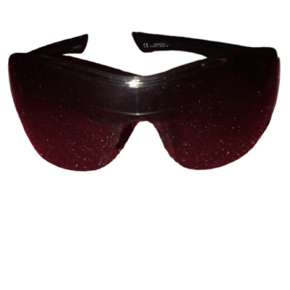 Gucci black Authentic Shield sunglasses black dark  lens  perfect like new